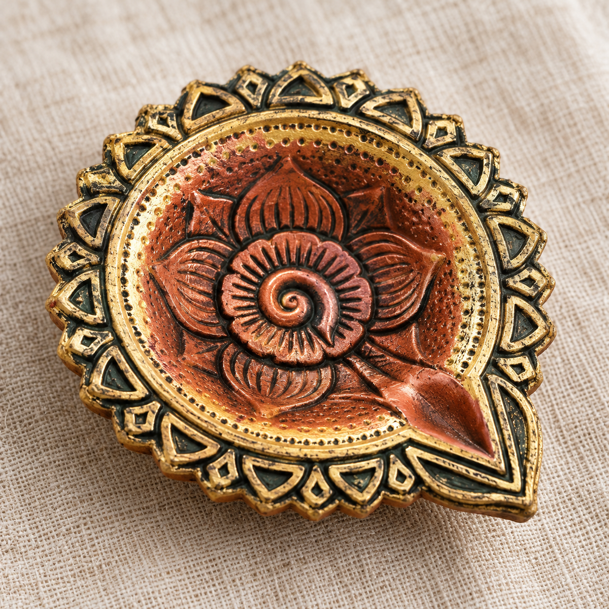 Phoolwari: Orchid Terracotta Diyas, Set of 12 or 8