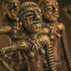 Nartaki — Mohenjo-daro Dancing Girl Statue in Dhokra Brass, Tribal Stories. Handmade in India by House of Taraasha.