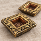 Swastik: Swastik Terracotta Diyas, Set of 12 or 8