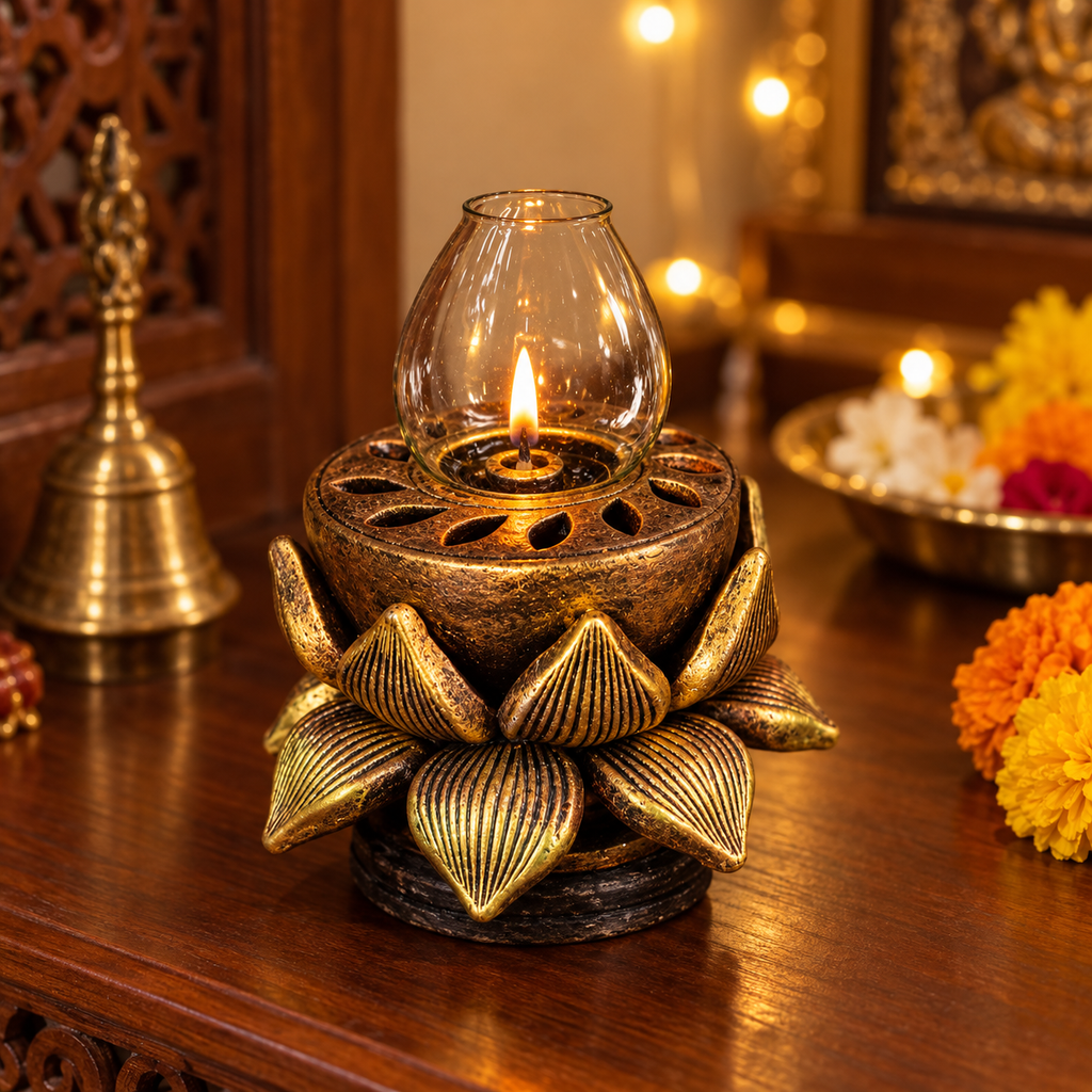 Padma Jyot: Lotus Terracotta Akhand Diya