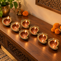 Aam: Mango Terracotta Diyas, Set of 12 or 8