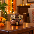 Gajanan: Elephant Terracotta Tea Light Lamp
