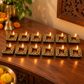 Swastik: Swastik Terracotta Diyas, Set of 12 or 8
