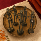 Nartaki — Mohenjo-daro Dancing Girl Statue in Dhokra Brass, Tribal Stories. Handmade in India by House of Taraasha.